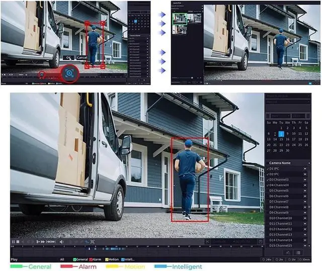 Alt view image 3 of 7 - POE 180 Degree Panoramic Security IP Camera IPC-PDW3849-A180-AS-PV