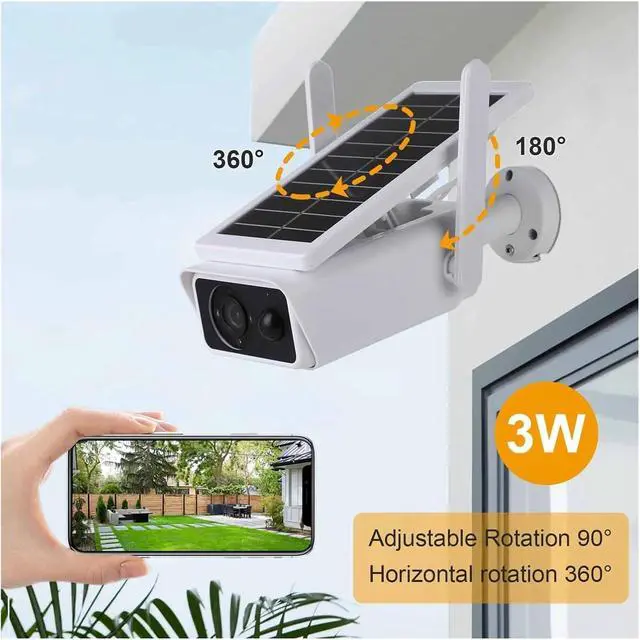 Alt view image 6 of 6 - Solar WiFi Outdoor Bullet Wireless Security IP Camera
