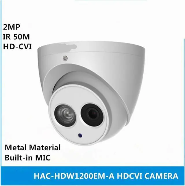 Alt view image 2 of 6 - HAC-HDW1200EM-A 2MP 1080P HDCVI Metal Dome Security Camera