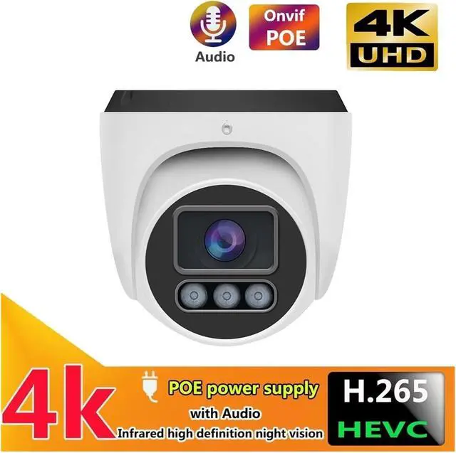 Alt view image 3 of 7 - Outdoor Metal Dome POE IP Security Surveillance Camera