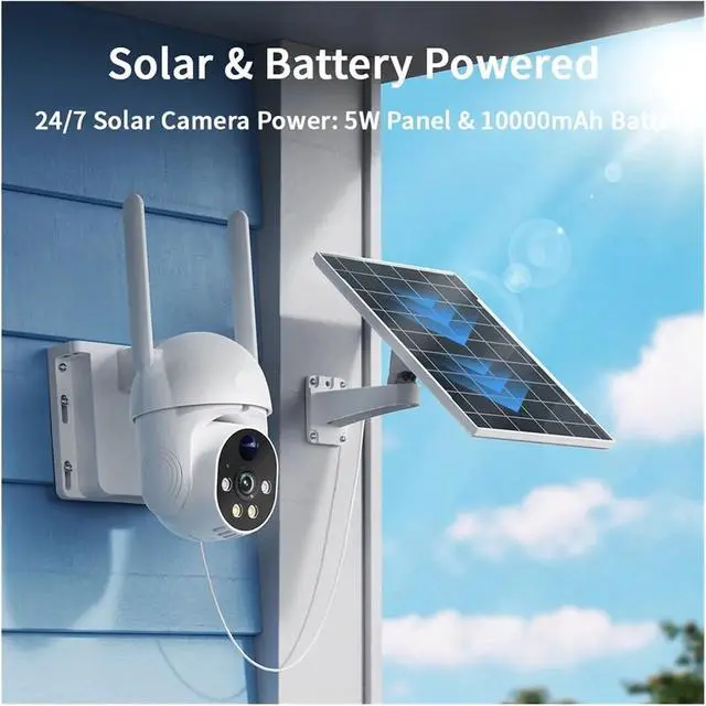 Alt view image 3 of 7 - 6MP Solar 4G WiFi Outdoor Waterproof Security IP Camera