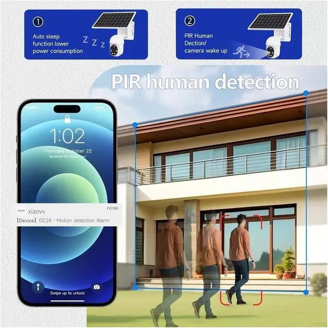 Alt view image 4 of 7 - 6MP Solar 4G WiFi Outdoor Waterproof Security IP Camera