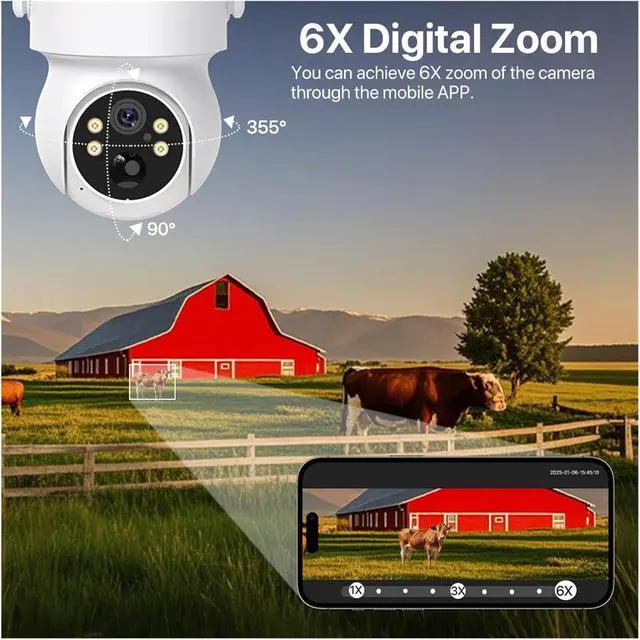 Alt view image 3 of 7 - 4MP WiFi PTZ Solar Battery Powered Outdoor IP Camera