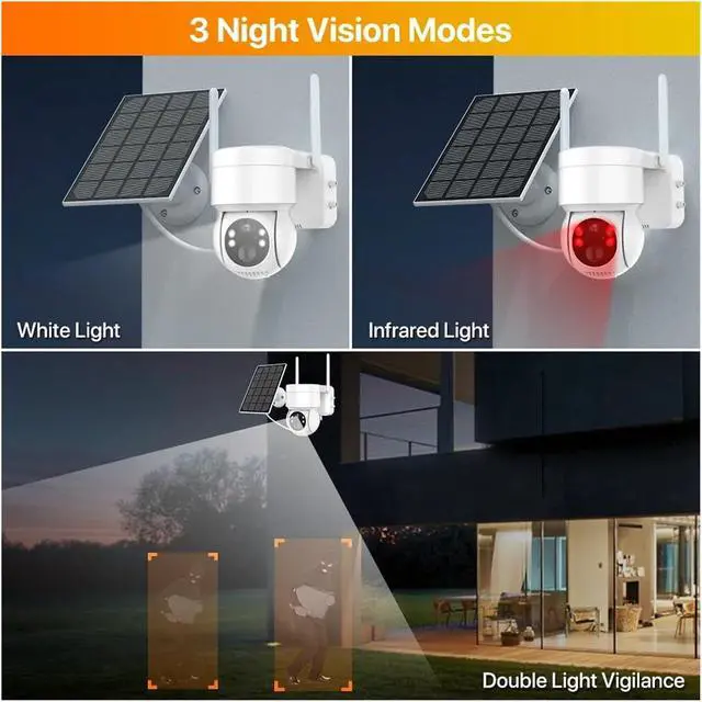 Alt view image 5 of 7 - 4MP WiFi PTZ Solar Battery Powered Outdoor IP Camera