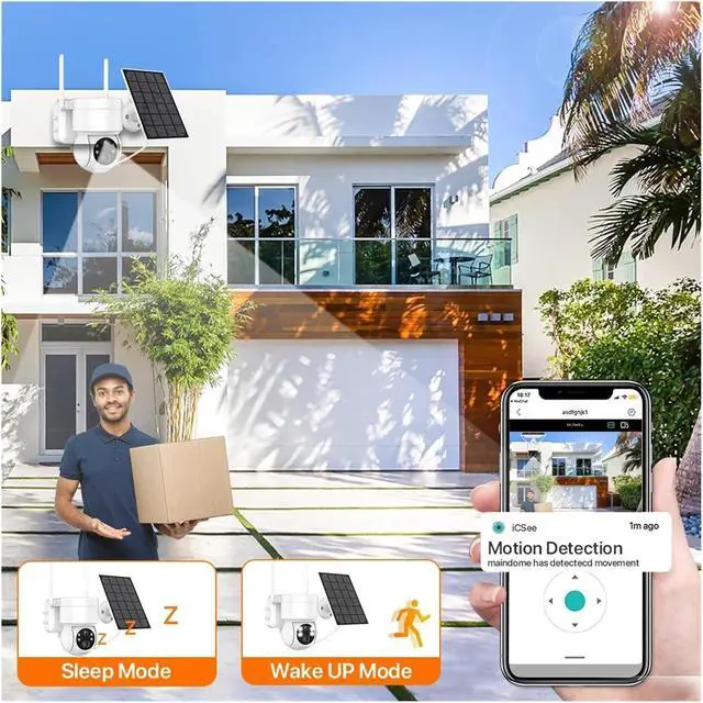 Alt view image 6 of 7 - 4MP WiFi PTZ Solar Battery Powered Outdoor IP Camera