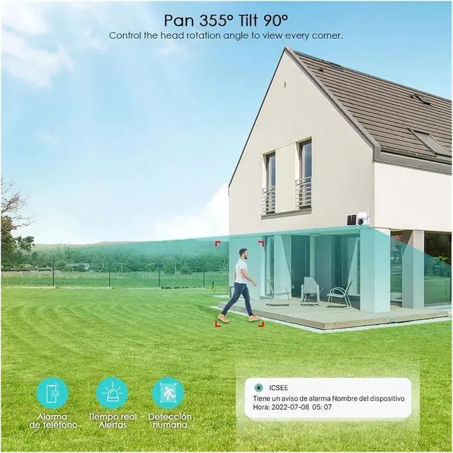 Alt view image 6 of 6 - Solar PTZ Wireless Outdoor Surveillance IP Camera