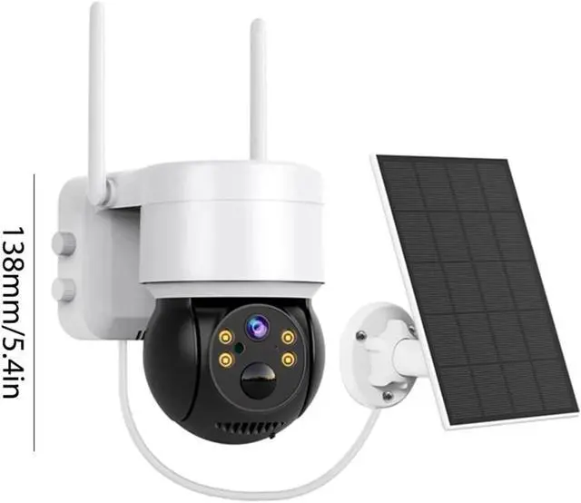 Alt view image 5 of 6 - 3MP Solar Battery WiFi Security Camera Outdoor, IP65 Waterproof, 2-Way Audio Color Night Vision Wireless Surveillance Cam