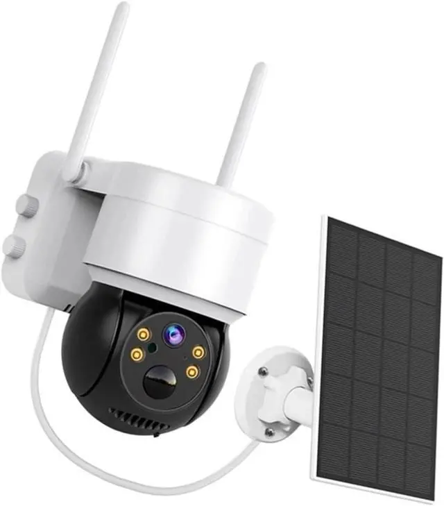 Alt view image 6 of 6 - 3MP Solar Battery WiFi Security Camera Outdoor, IP65 Waterproof, 2-Way Audio Color Night Vision Wireless Surveillance Cam