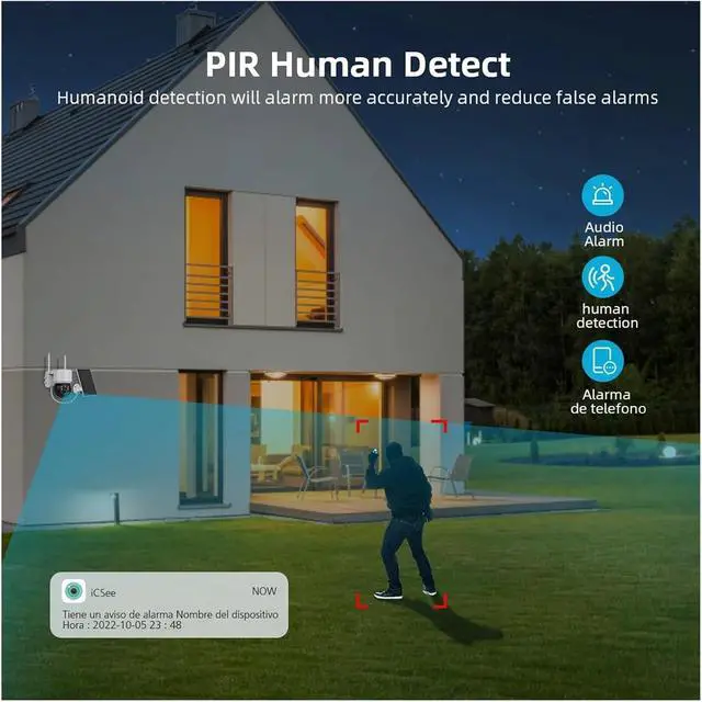 Alt view image 4 of 6 - 360 PTZ Solar Wireless Outdoor Security IP Camera