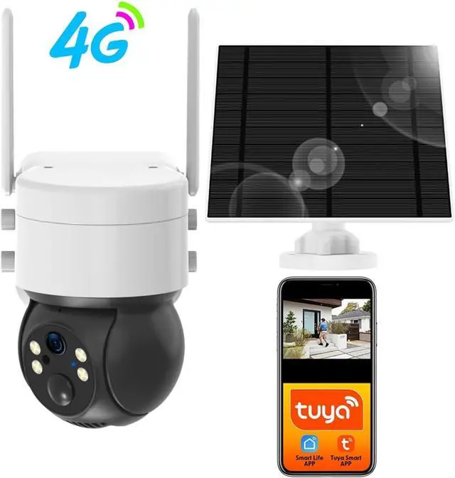 Alt view image 3 of 7 - 3MP 4G WiFi Solar PTZ Outdoor Battery Security IP Camera