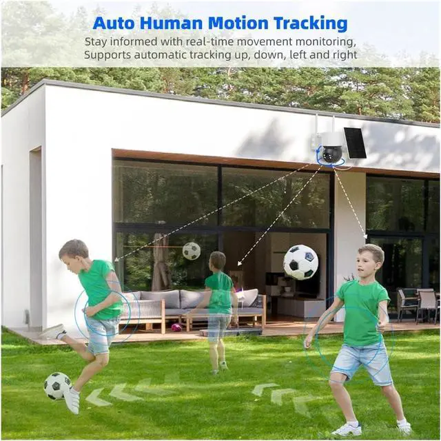 Alt view image 6 of 7 - 3MP Solar WiFi PTZ Battery Outdoor Security IP Camera