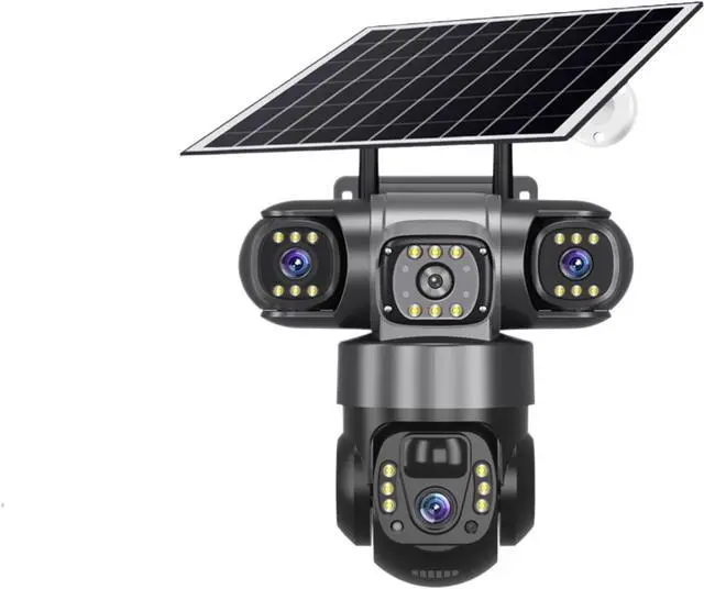 Main image of V380 Pro 3 Lens 3 Screen Solar 4G PTZ Outdoor IP Camera