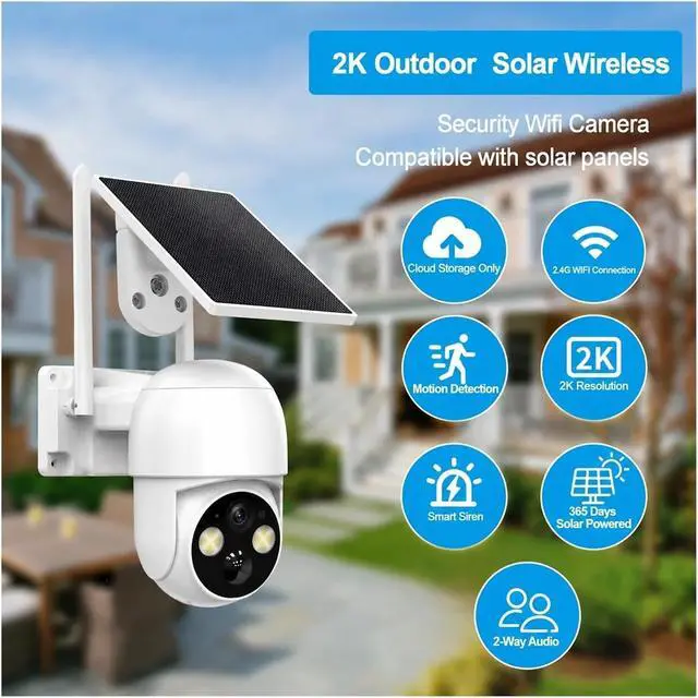 Alt view image 6 of 6 - 4MP Solar Battery Powered Outdoor Security IP Camera
