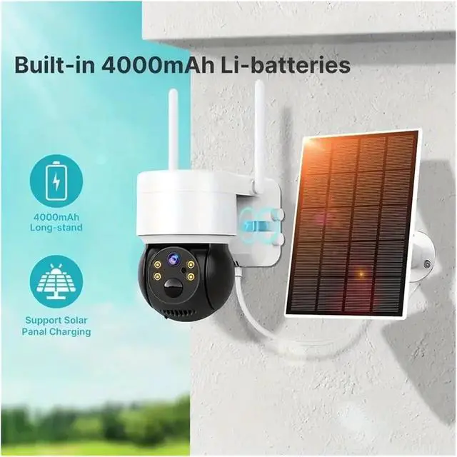 Alt view image 3 of 6 - Solar Wireless Outdoor Security Surveillance IP Camera