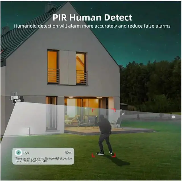 Alt view image 4 of 6 - Solar Wireless Outdoor Security Surveillance IP Camera