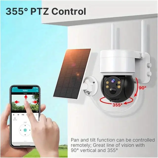 Alt view image 5 of 6 - Solar Wireless Outdoor Security Surveillance IP Camera