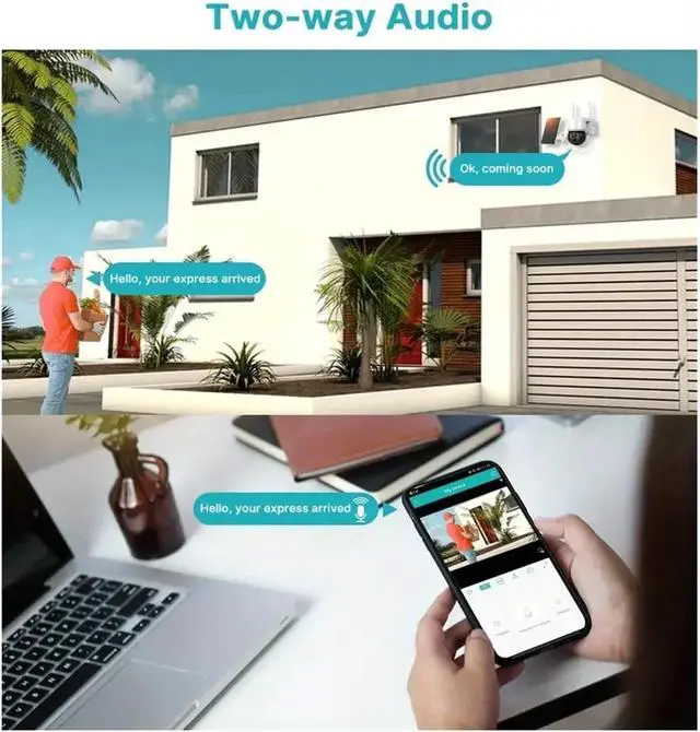 Alt view image 6 of 6 - Solar Wireless Outdoor Security Surveillance IP Camera