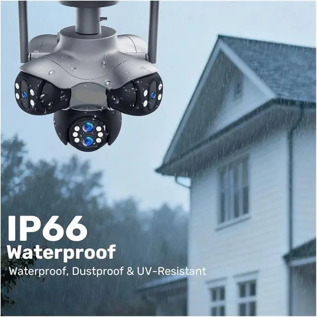 Alt view image 7 of 7 - 30MP Five Screens Outdoor Panoramic Security Camera