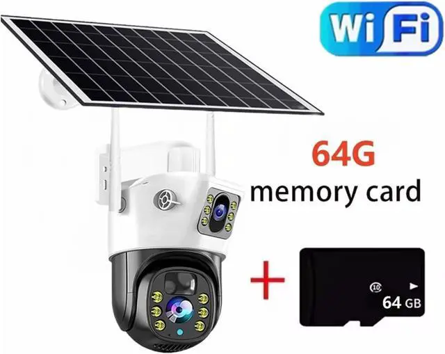 Alt view image 2 of 7 - V380 Pro 8MP 4K Dual Lenses Solar 4G WiFi Outdoor IP Camera