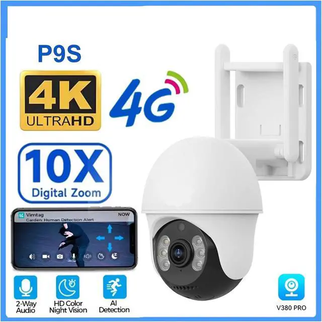 Alt view image 3 of 7 - 3MP Starlight 4G PTZ Outdoor Security Camera