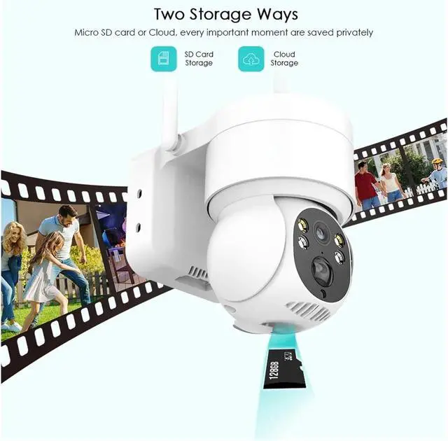 Alt view image 6 of 7 - 4MP WiFi PTZ Solar Battery Powered Outdoor IP Camera