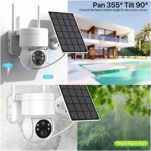 Alt view image 5 of 7 - 4MP WiFi PTZ Solar Battery Powered Outdoor IP Camera