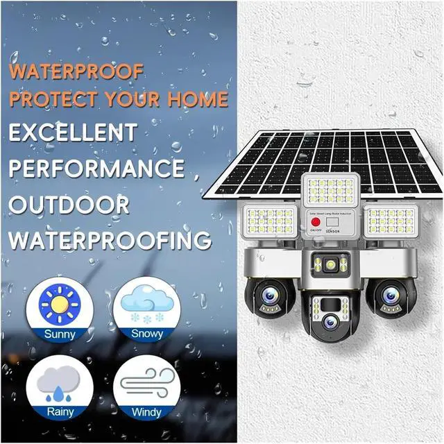 Alt view image 7 of 7 - V380 15MP 4G Solar WiFi Outdoor IP Security Camera