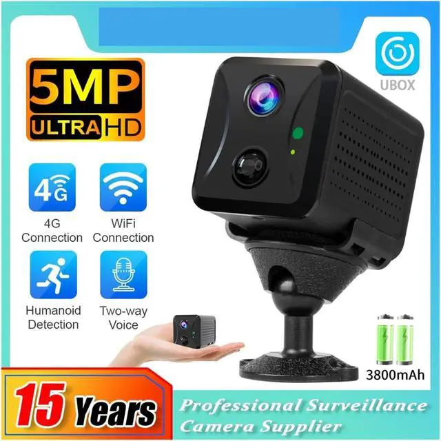 Alt view image 2 of 7 - 5MP Battery Powered 4G WiFi Mini Security IP Camera