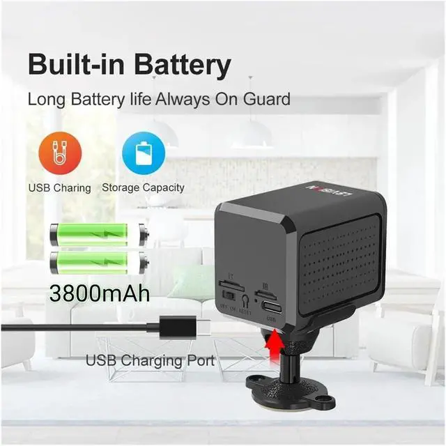 Alt view image 4 of 7 - 5MP Battery Powered 4G WiFi Mini Security IP Camera