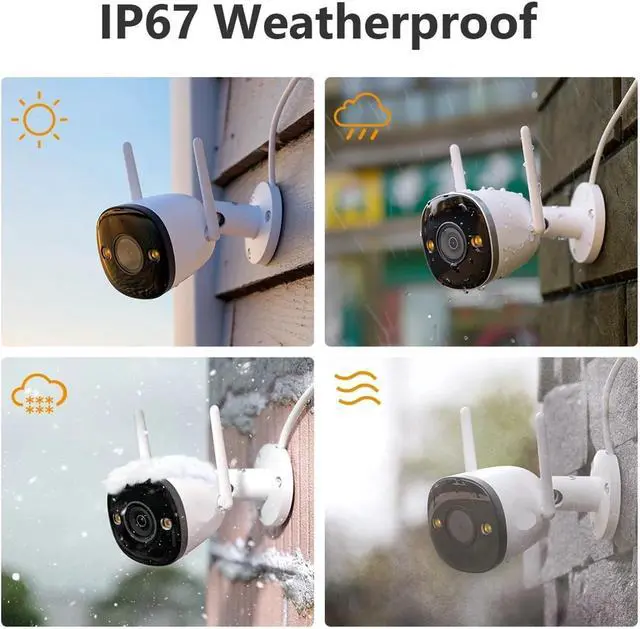 Alt view image 6 of 6 - 5MP Outdoor Bullet WiFi Security Surveillance Camera