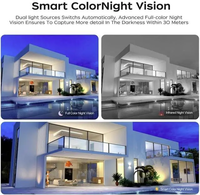 Alt view image 4 of 6 - 15MP Three Lens Three Screen 5G WiFi Outdoor PTZ IP Camera Auto Tracking Surveillance CCTV