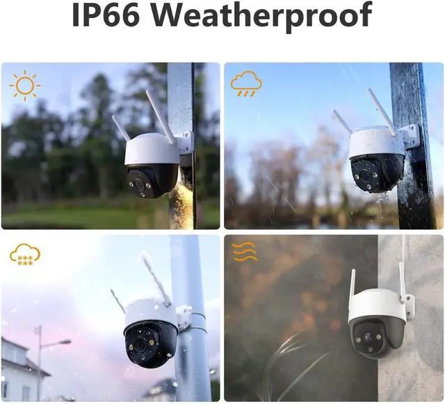 Alt view image 4 of 7 - 3MP Outdoor PTZ WiFi IP66 Surveillance Camera
