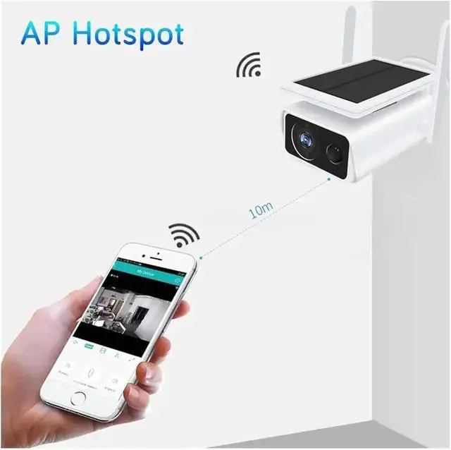 Alt view image 3 of 7 - 4MP Solar WiFi Outdoor Wireless IP Security Camera