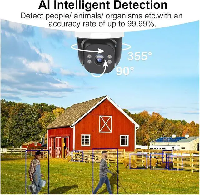 Alt view image 5 of 7 - 2K 4G LTE Solar Outdoor Security Camera Built-in Battery 24/7 Recording Surveillance Camera