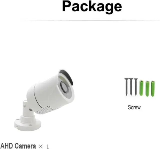 Alt view image 6 of 6 - 1080P Wired AHD Bullet CCTV Security Camera, HD IR Night Vision Waterproof Outdoor Surveillance Camera for Home(1080P_NTSC)