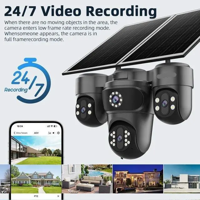 Alt view image 6 of 7 - 4G Solar PTZ Security IP Camera(4G Cam Add 64G)