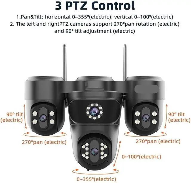 Alt view image 7 of 7 - 4G Solar PTZ Security IP Camera(4G Cam Add 64G)