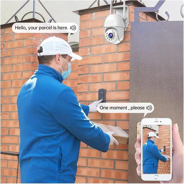 Alt view image 5 of 6 - 2K HD WiFi Outdoor PTZ IP Camera Auto Tracking Color Night Vision Surveillance CCTV Camera