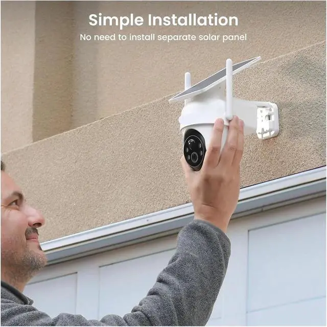 Alt view image 7 of 7 - 3MP Wireless 2-Cam PTZ Security Camera Kit 360° Surveillance Camera Set with Base Station