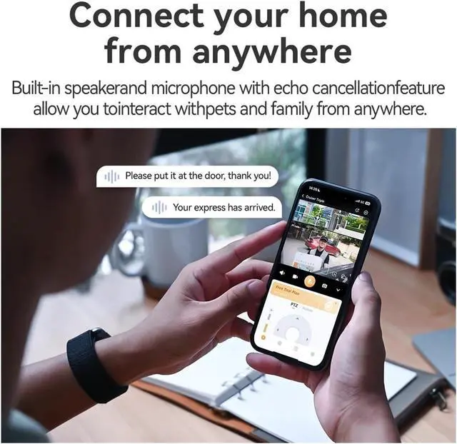 Alt view image 5 of 6 - 11MP Multi Lens WiFi Outdoor IP Security Camera AI Human Vehicle Detection Surveillance Camera