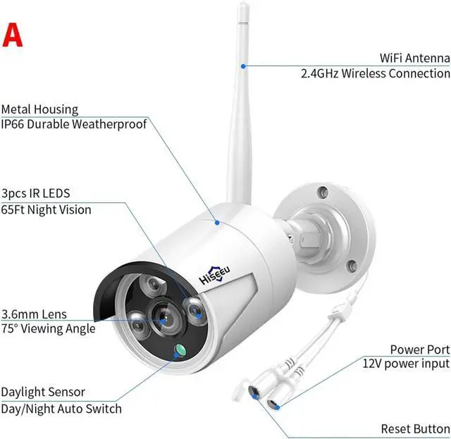 Alt view image 6 of 6 - Waterproof Wireless WiFi Security IP Camera