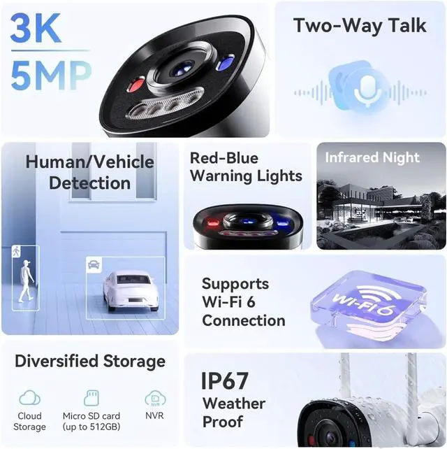 Alt view image 4 of 7 - PTZ WiFi Outdoor Bullet Security Camera