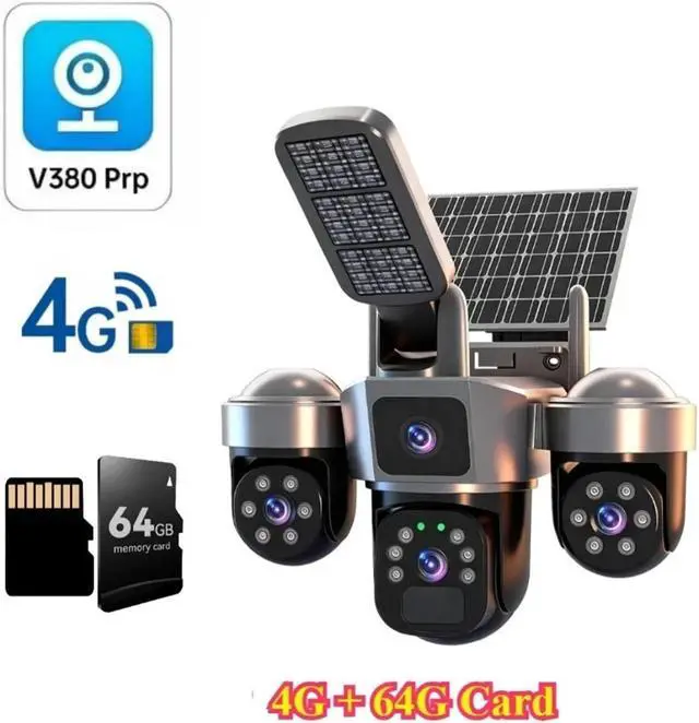 Alt view image 2 of 7 - WiFi 4G Solar PTZ Outdoor Security IP Camera