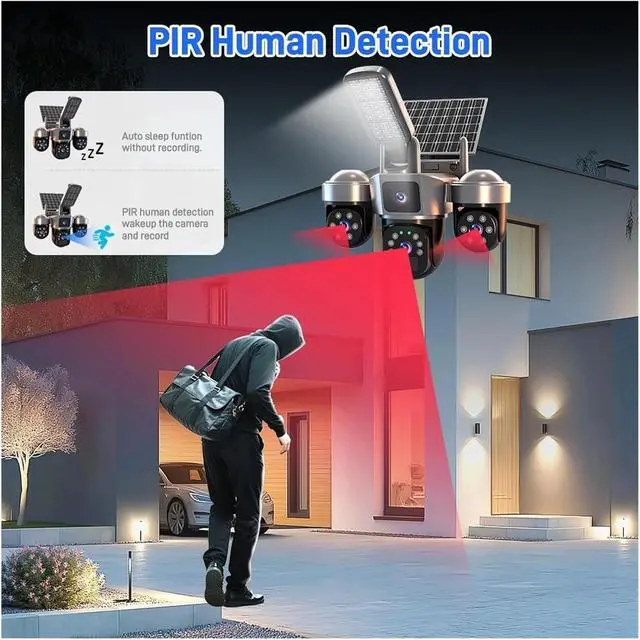 Alt view image 7 of 7 - WiFi 4G Solar PTZ Outdoor Security IP Camera