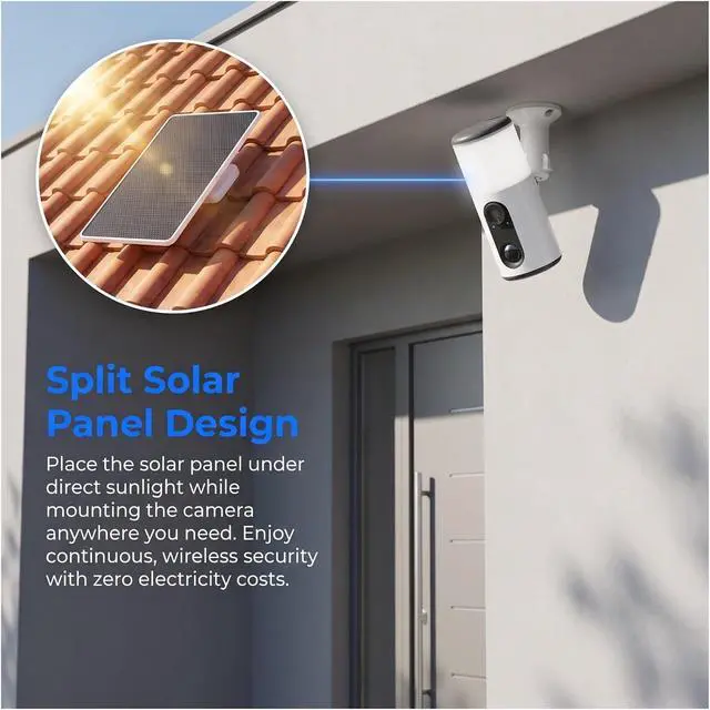 Alt view image 3 of 7 - Solar Wireless Outdoor Security Camera