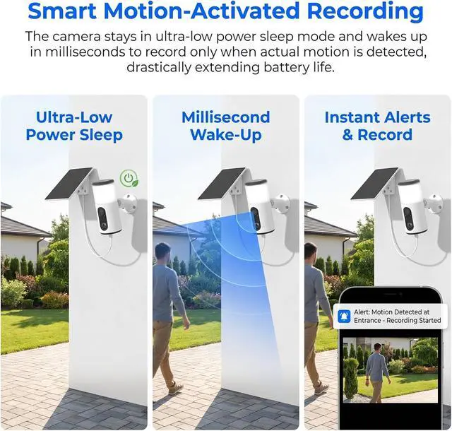 Alt view image 4 of 7 - Solar Wireless Outdoor Security Camera
