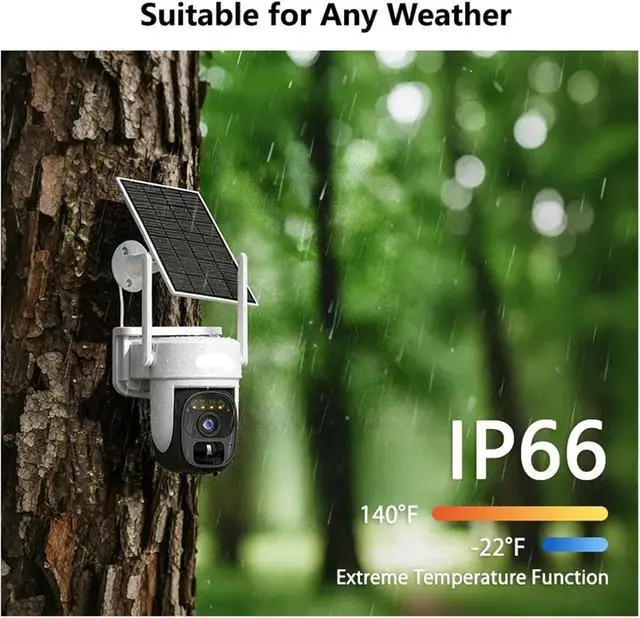 Alt view image 5 of 6 - 3MP EU Version 4G Solar Battery Powered Outdoor IP Camera PIR Motion Color Night Vision Wireless Security Camera