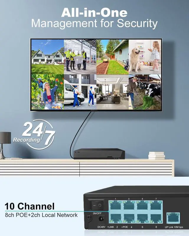 Alt view image 3 of 6 - GENBOLT Dual Lens PoE Camera + 4K NVR