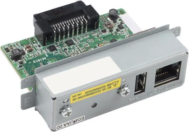Alt view image 3 of 7 - Ethernet Interface Module UB-E04 Print Server 10Base-T 100Base-TX Compatible with C32C881008 TM-T88VI TM-T88V TM-T70II TM-U220 TM-H6000 Retail POS Printers