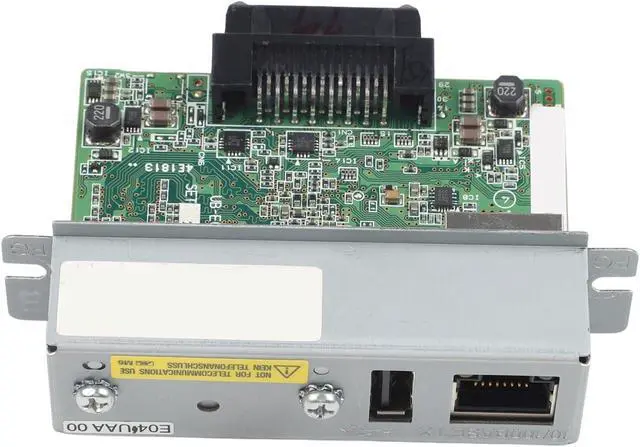 Alt view image 4 of 7 - Ethernet Interface Module UB-E04 Print Server 10Base-T 100Base-TX Compatible with C32C881008 TM-T88VI TM-T88V TM-T70II TM-U220 TM-H6000 Retail POS Printers